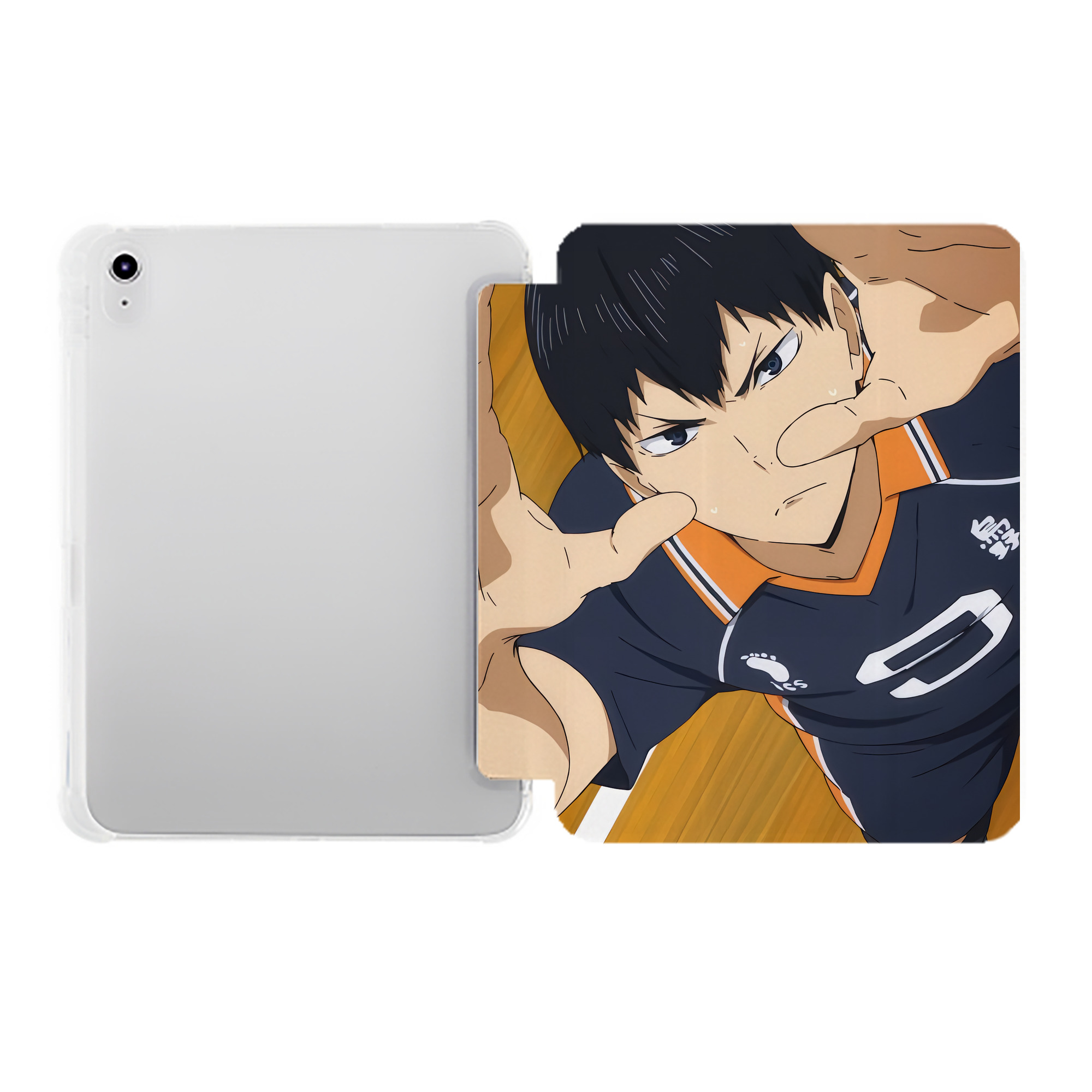 （画像用） ハイキュー!! Haikyu!! IPad ケース ペン収納付き 三つ折りスタンド PUレザー×シリコン 対応機種9.5/10.5/10.9インチ